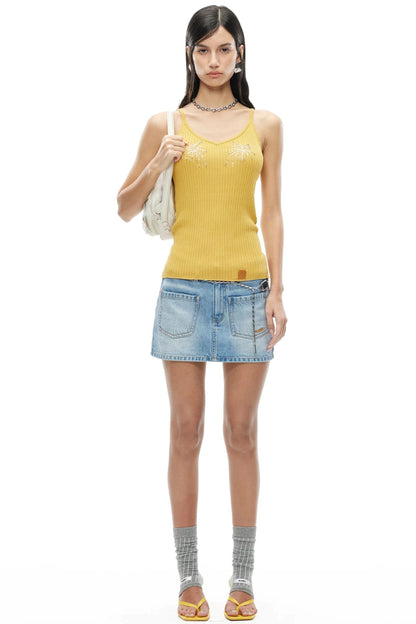 Sequin Beaded V-Neck Camisole
