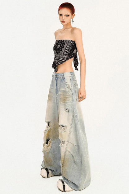 Cool American Punk Loose Jeans