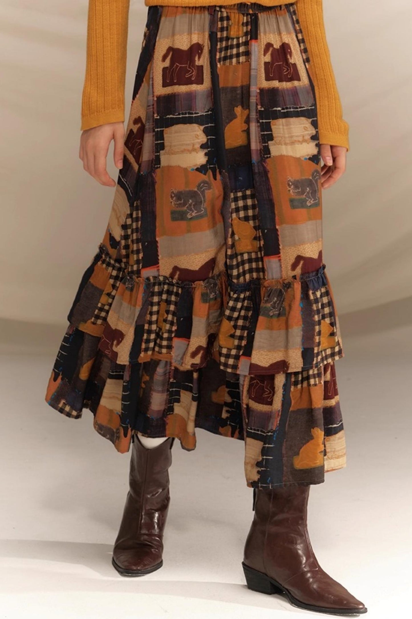 Vintage Pine Cone Sweater Skirt Set-Up