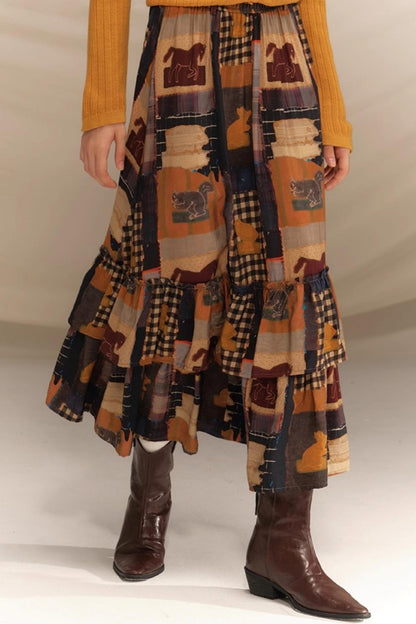 Vintage Pine Cone Sweater Skirt Set-Up