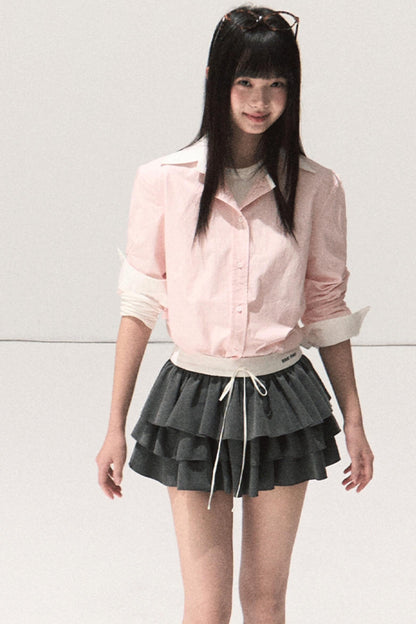 Shrine Plaid Woolen A-Line Skirt