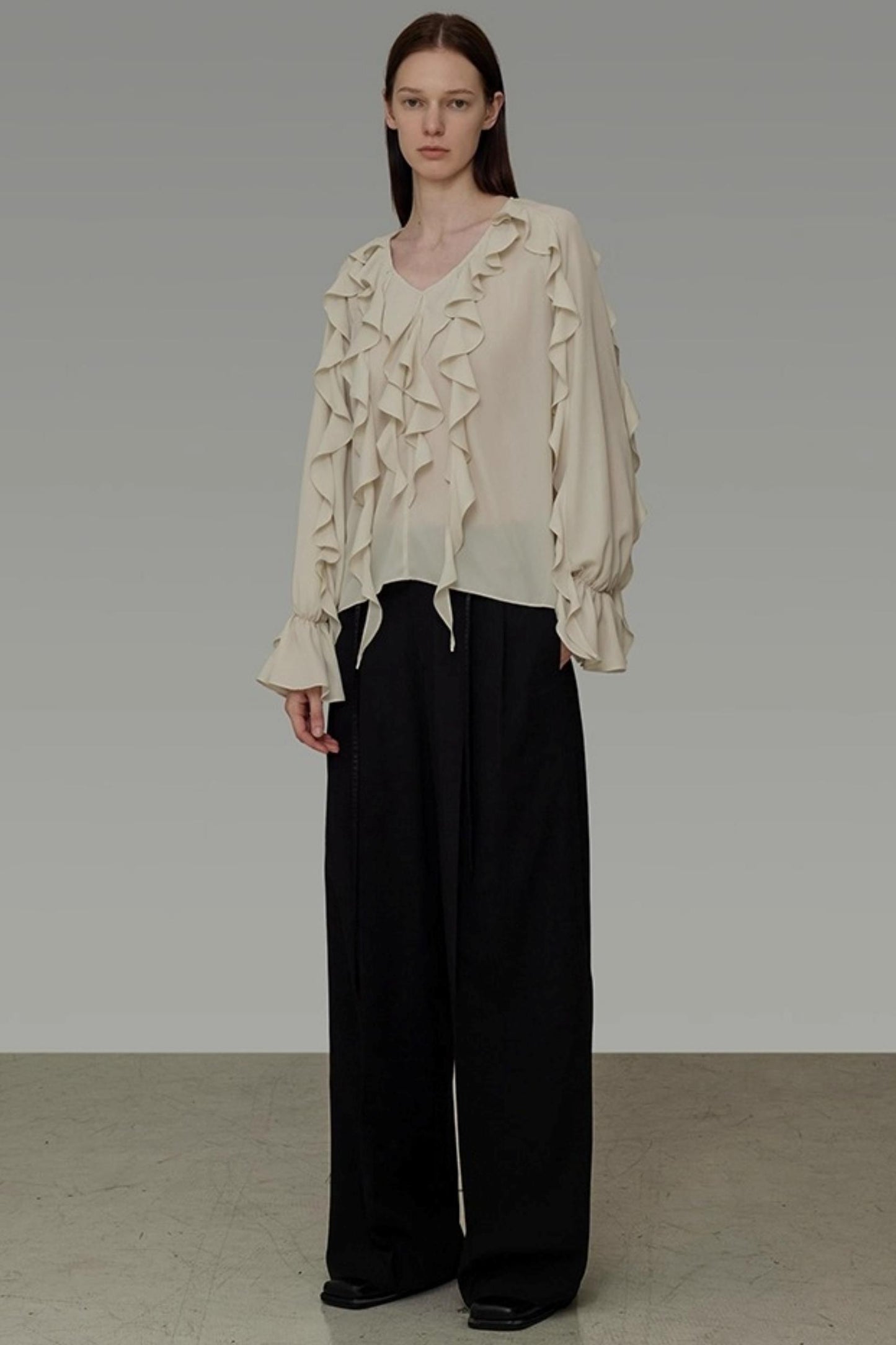 Loose Fit V-Neck Shirt