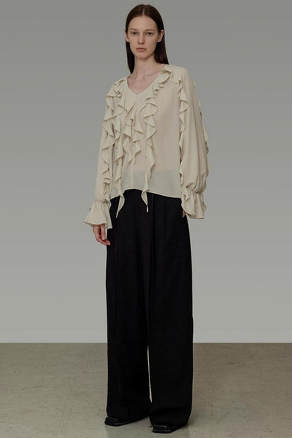 Loose Fit V-Neck Shirt