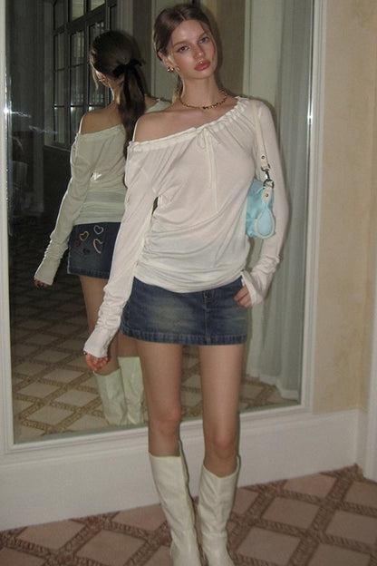 Vintage A-Line High-Waisted Slim Skirt