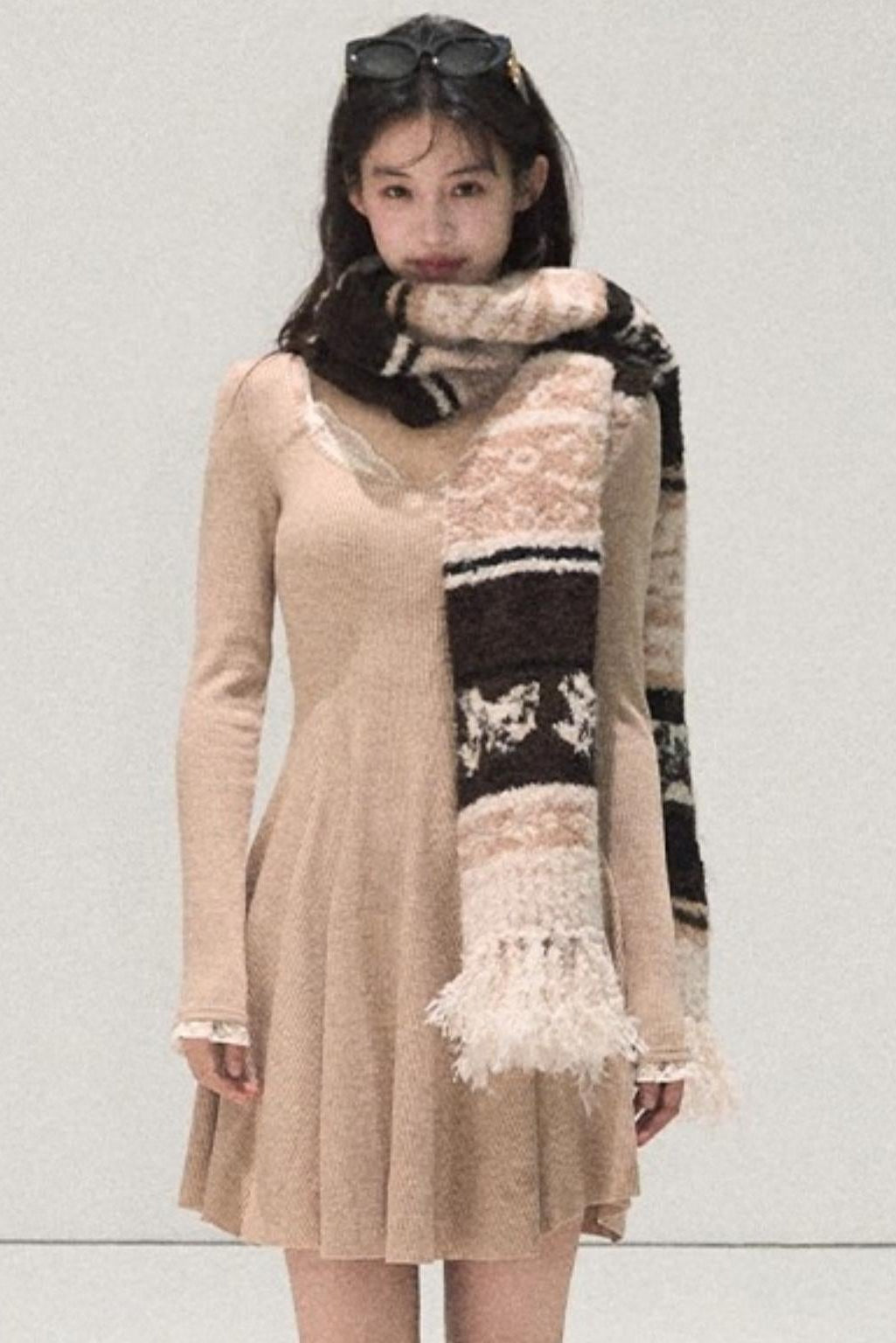 Handmade Wool Fair Isle Scarf