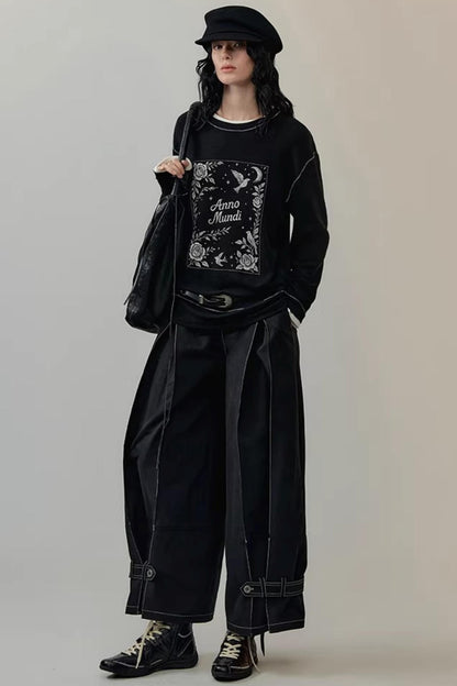 Color-Block Embroidered T-Shirt