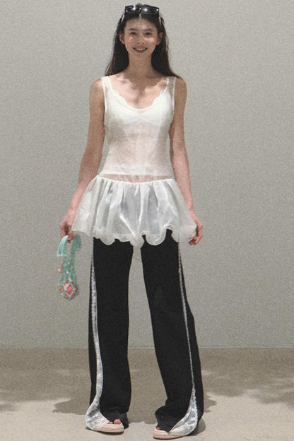 Butterfly Beaded Wrap Top