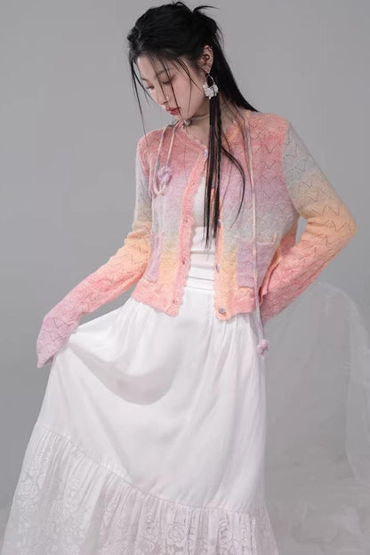 White Mist Gradient Skirt