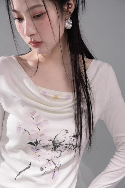 Cloud Beige Lyocell Blouse Set