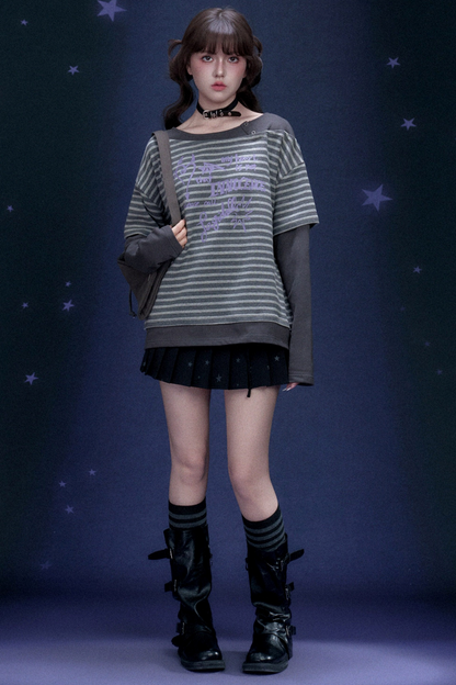 Striped Graffiti Spring Top