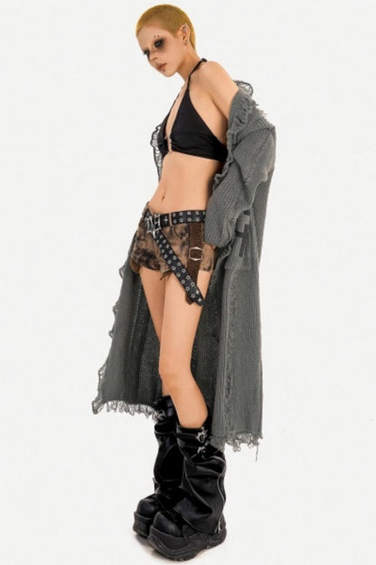 Retro Design Long Cardigan