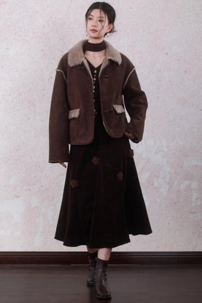 Brown Berry Plush Jacket