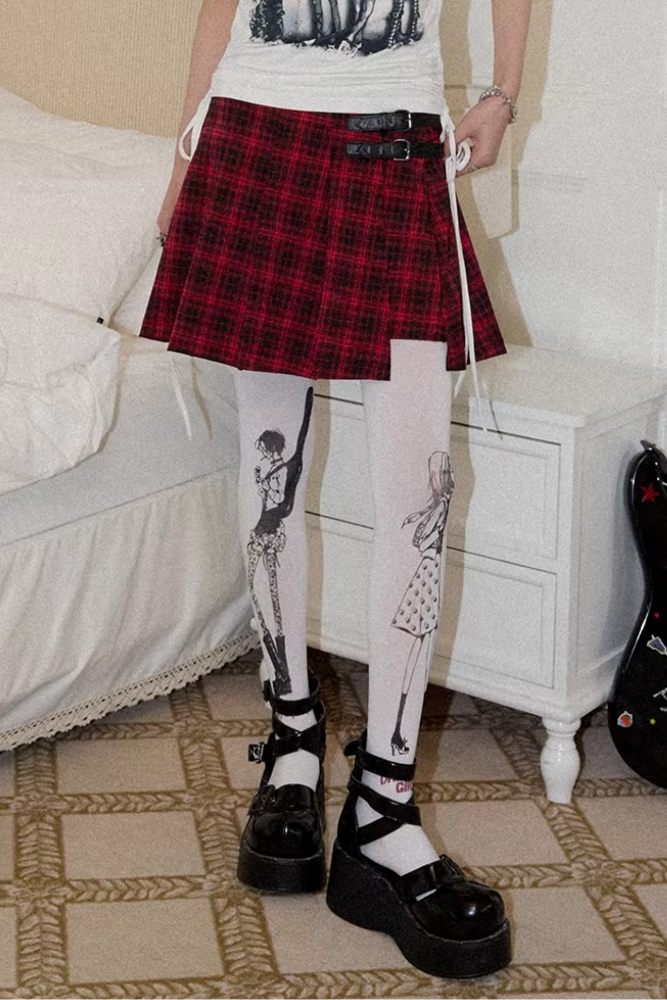 Designer Character Print Tights