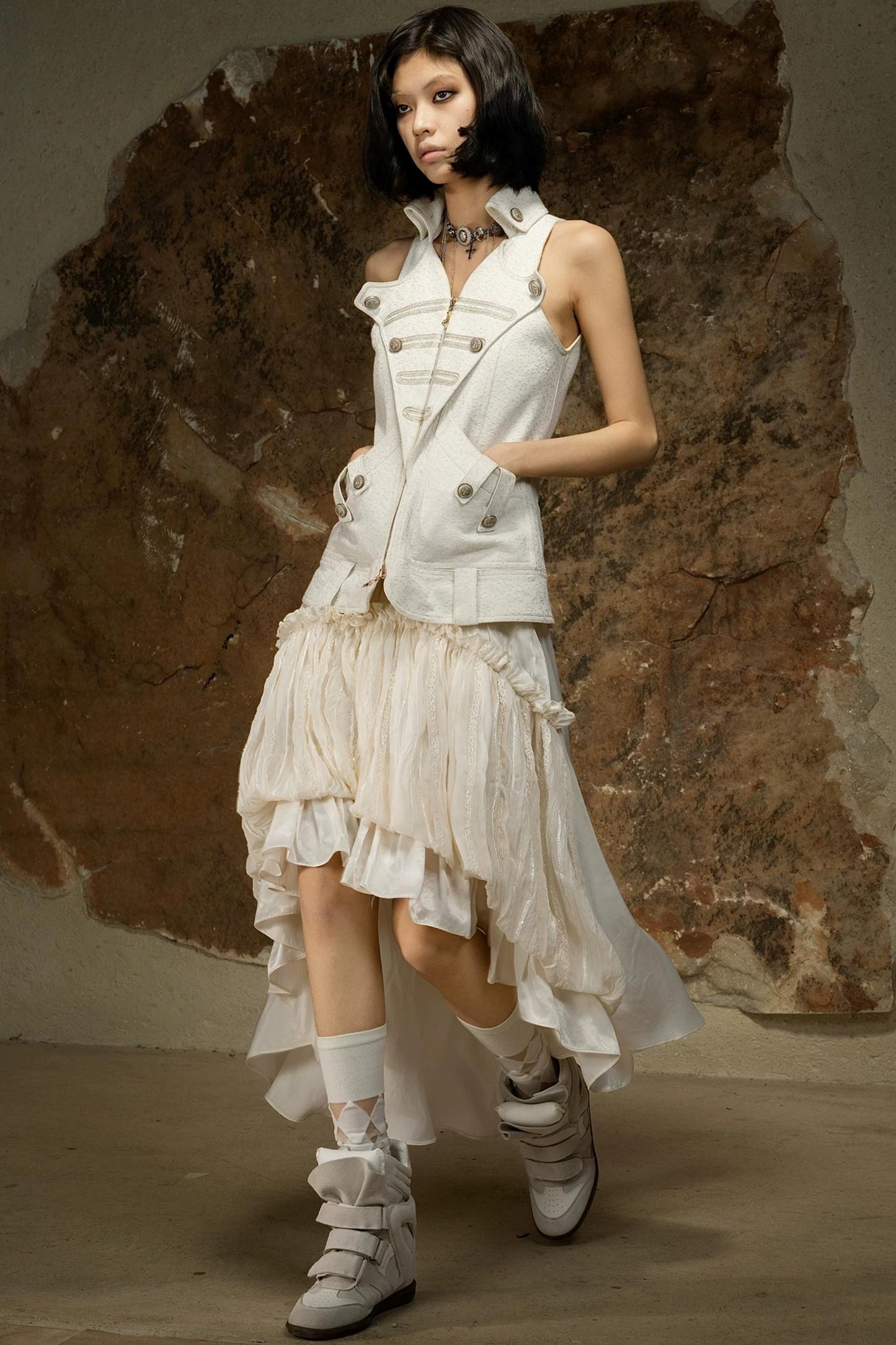 Sleeveless Gothic Halter Top