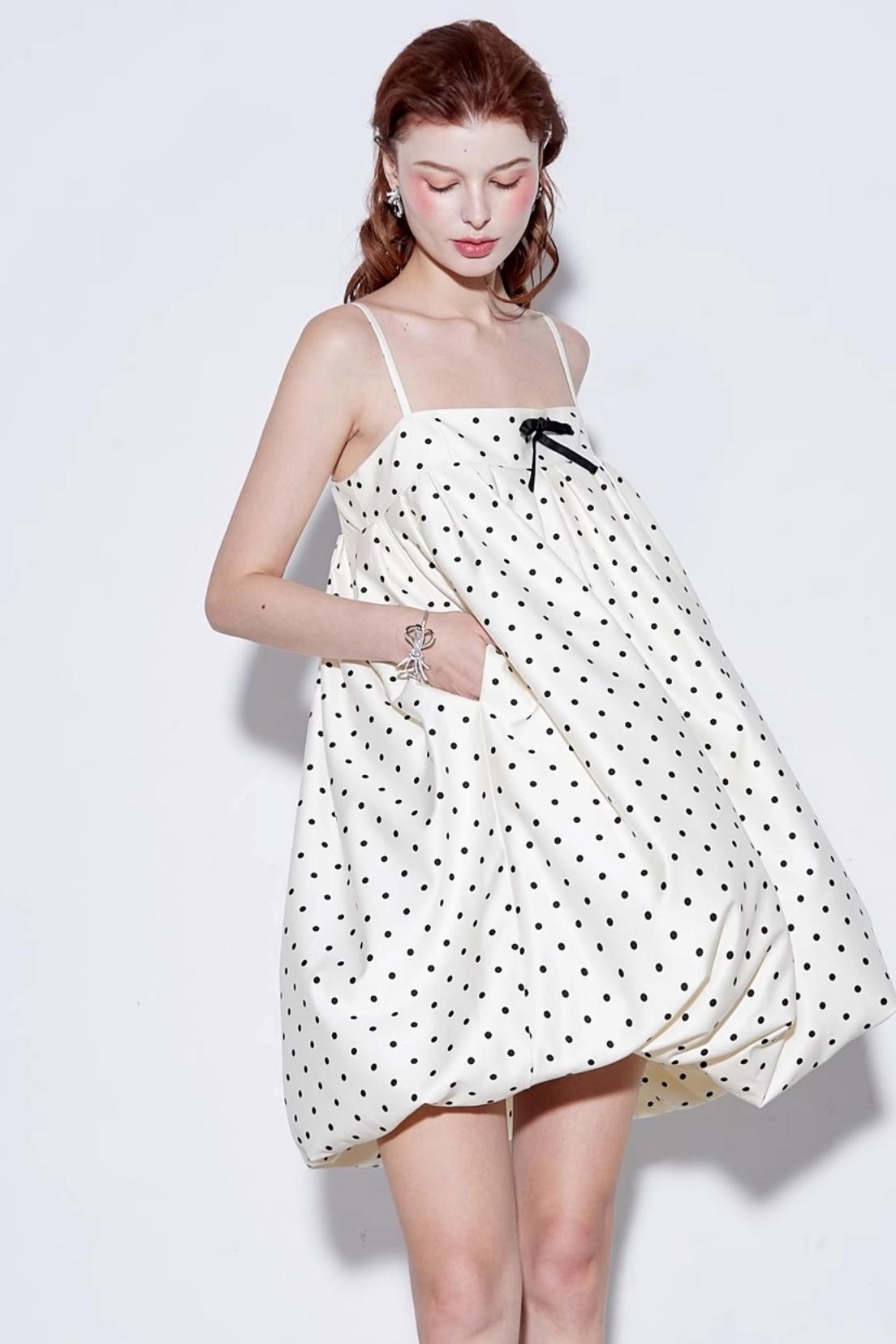Vintage Polka Dot Camisole Dress