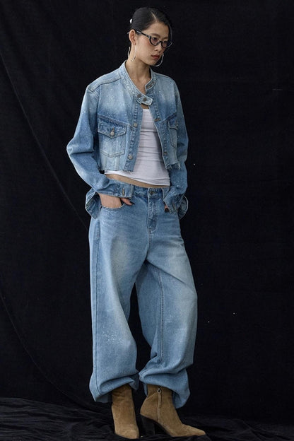 Blue Winter Denim Jacket