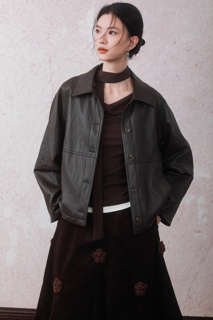 Caramel Coffee Leather Jacket