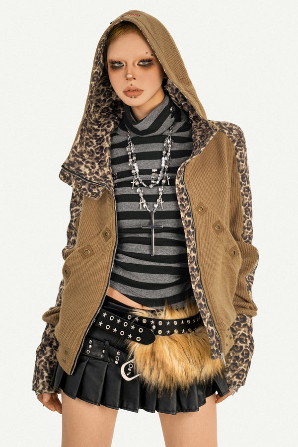 Leopard Patchwork Jacket