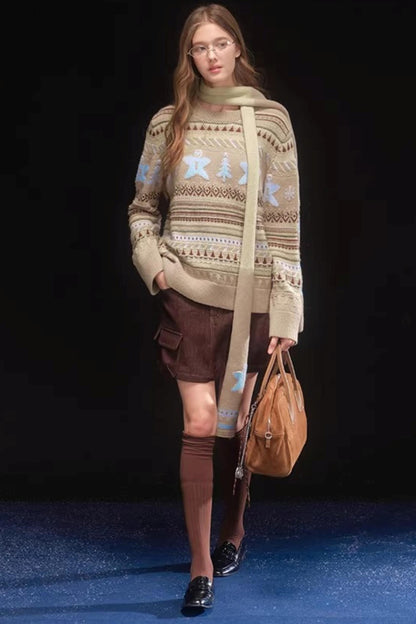 Gingerbread Fair Isle Sweater Set