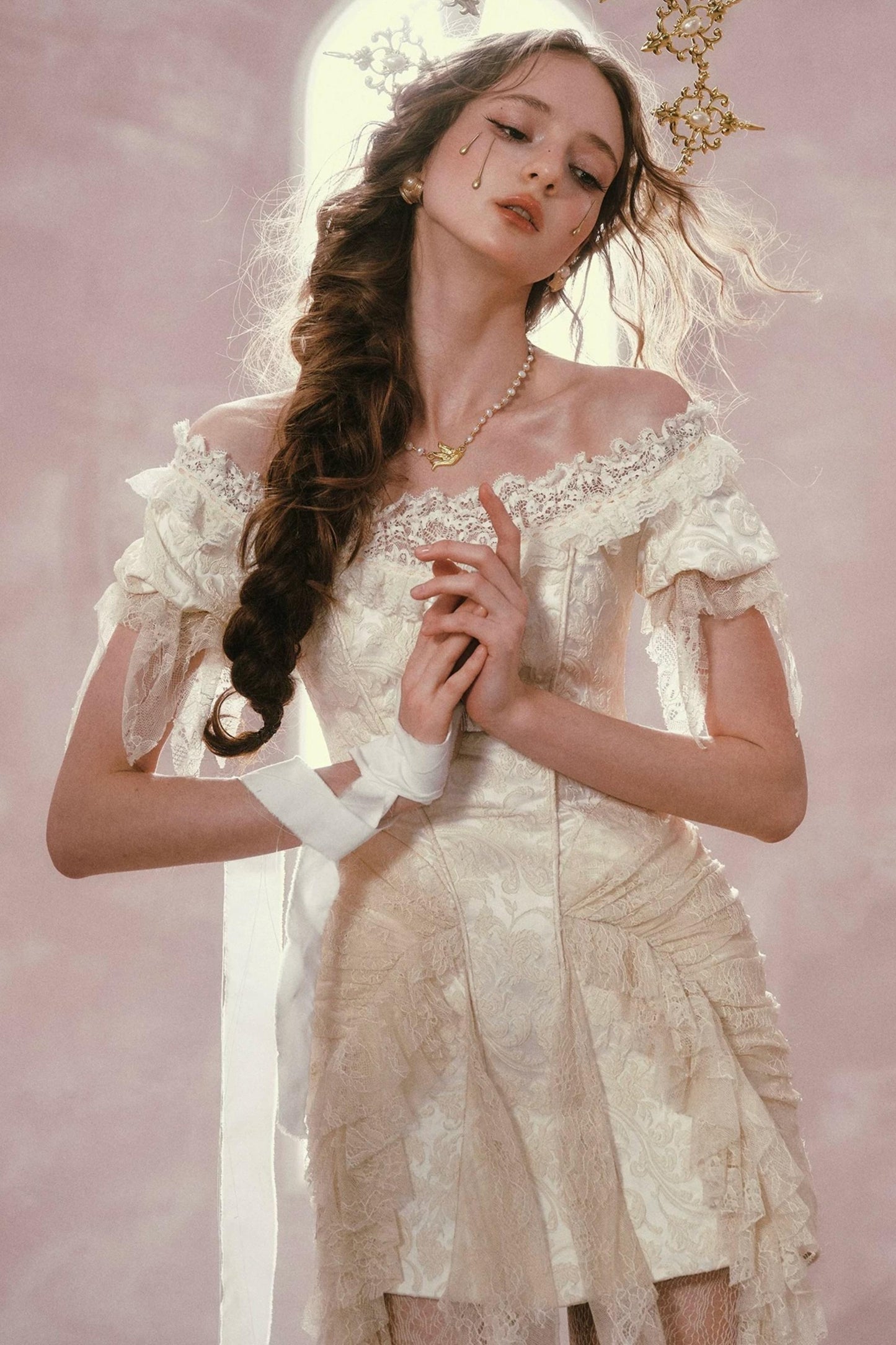 French Boned Lace Dress