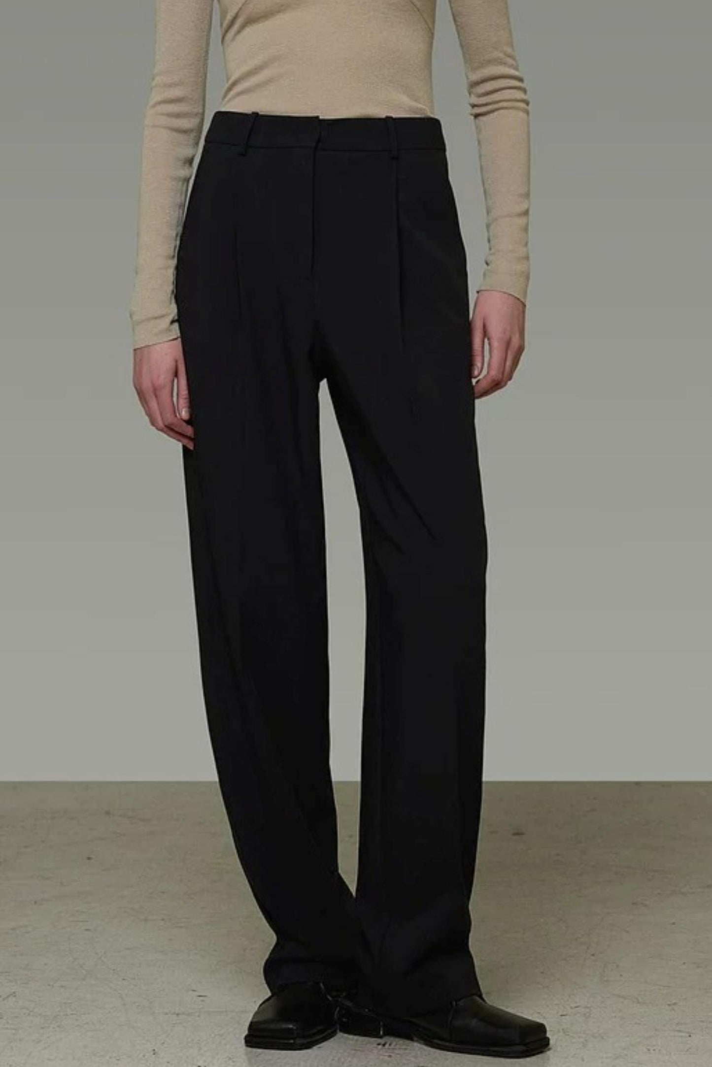 Elegant Black High-Waisted Pants
