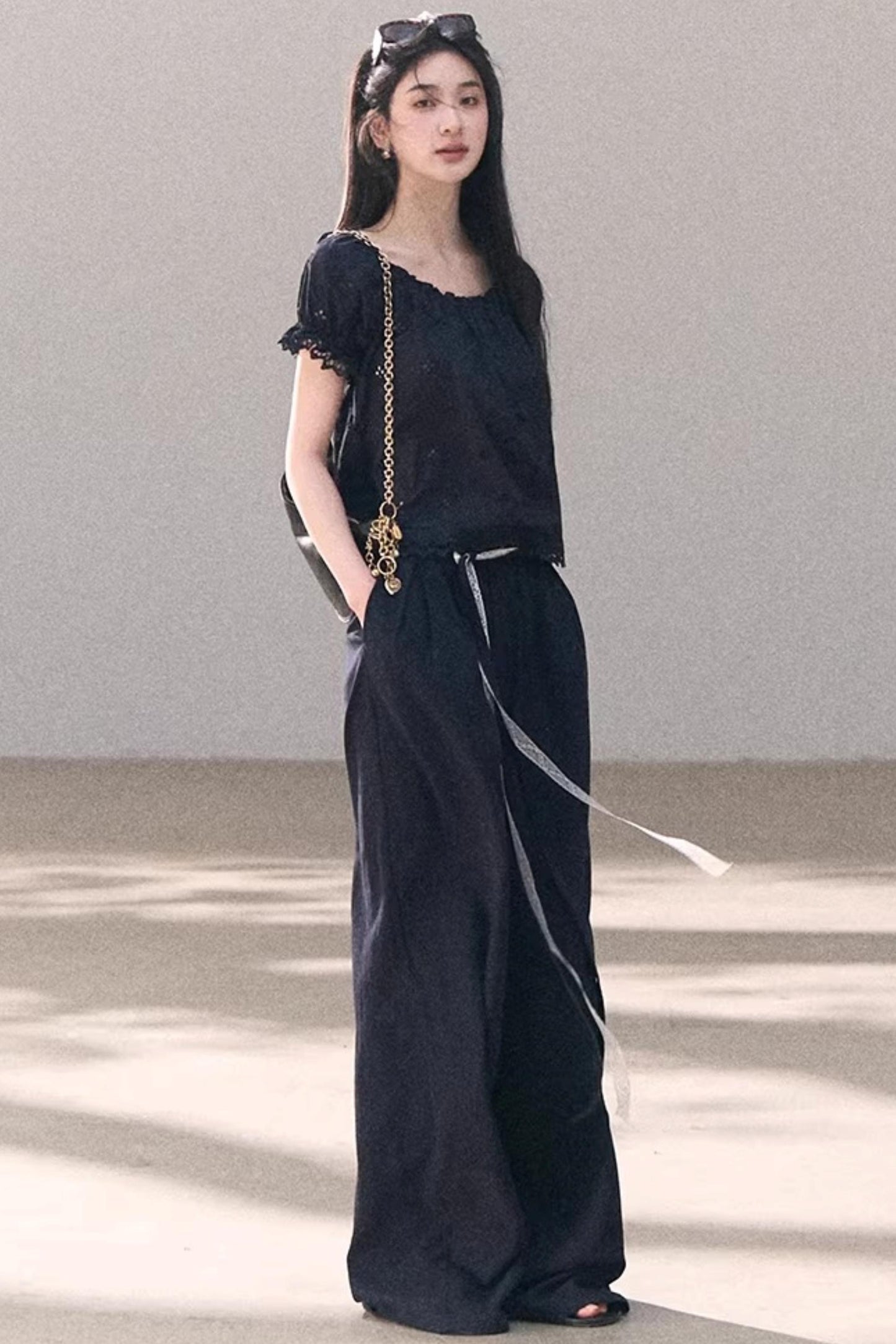 Lyocell Linen Lace Pants