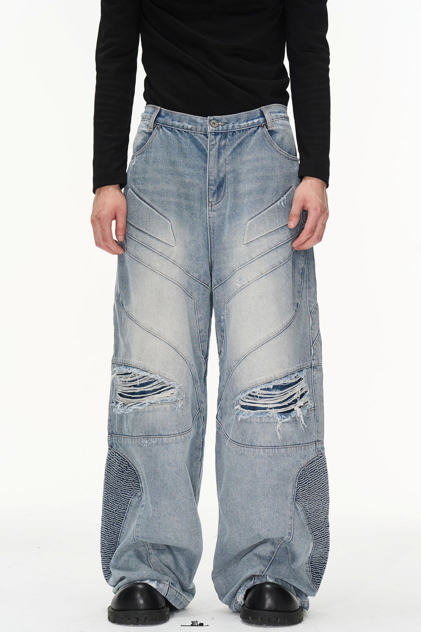 Distressed Denim Jeans