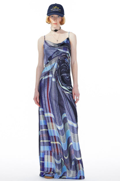 Twisted Halter Swing Dress