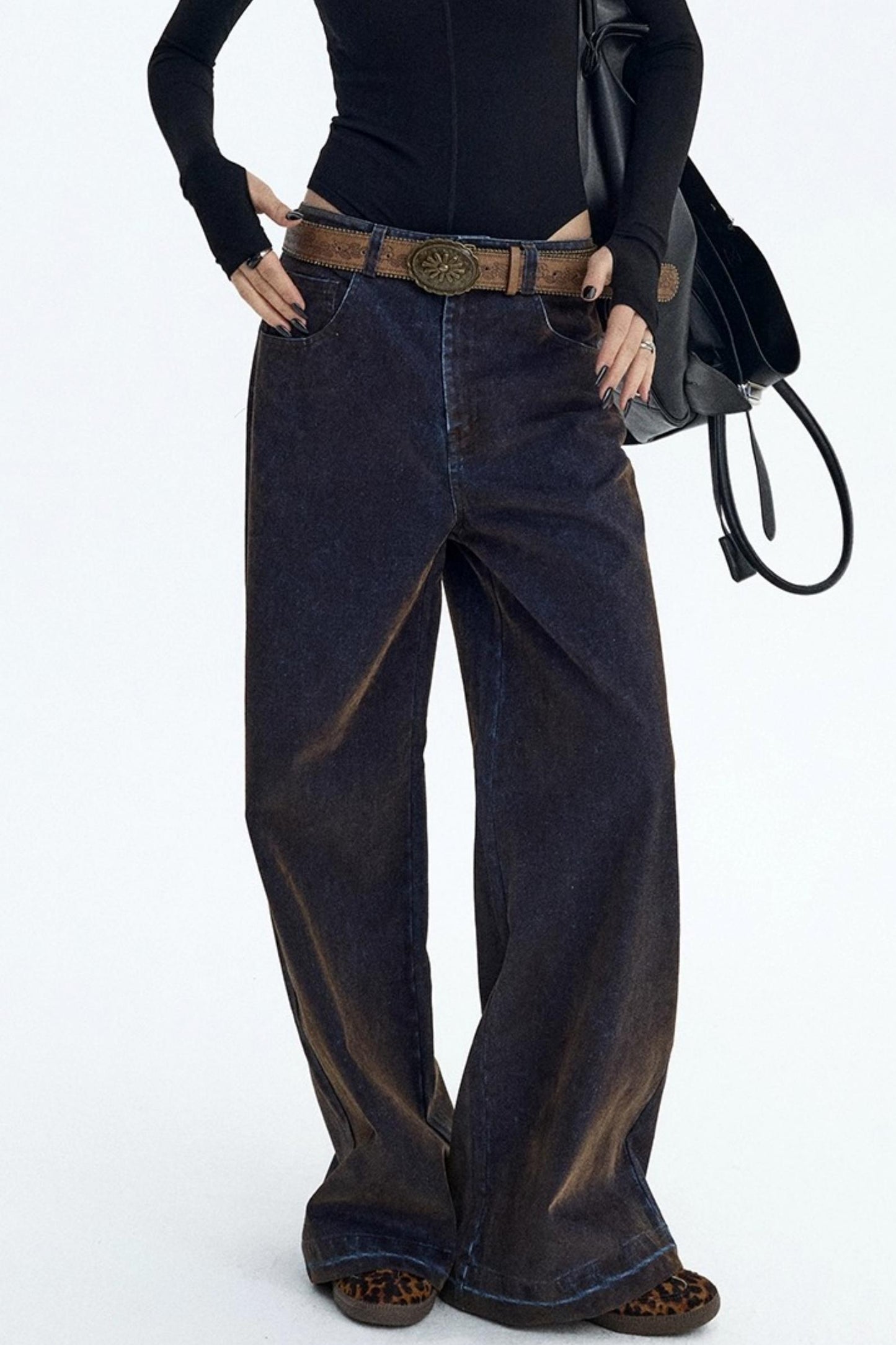 Distressed Velvet Winter Pants