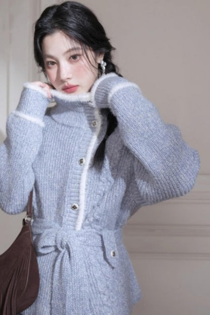 Blue Island Floral Wool Suit Set-up