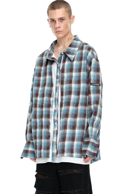 Two-Way Blue Plaid Shirt