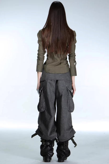 Retro Lace Splicing Shirt