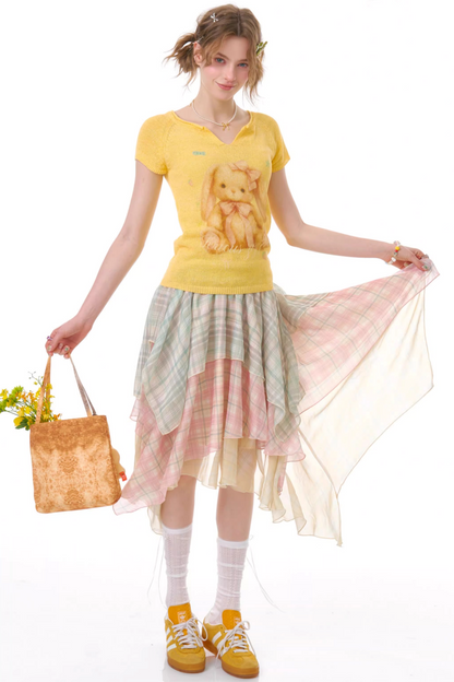 Cherry Blossom Chiffon Skirt