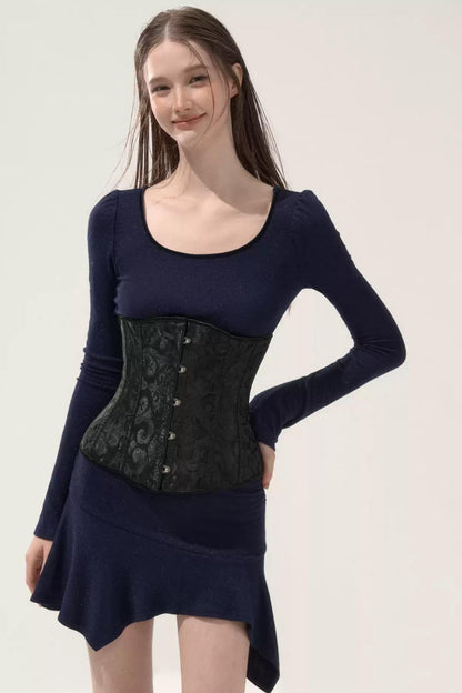 Ruffled Elastic Slim Dress