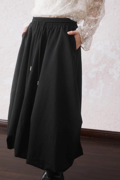 Vintage Black High-Waist Skirt