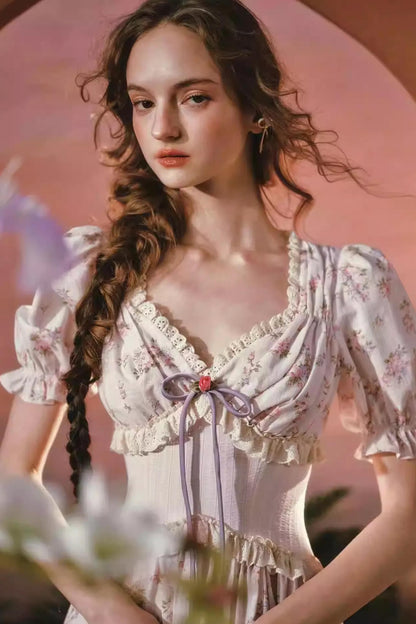 Spitzenblumen Kleid