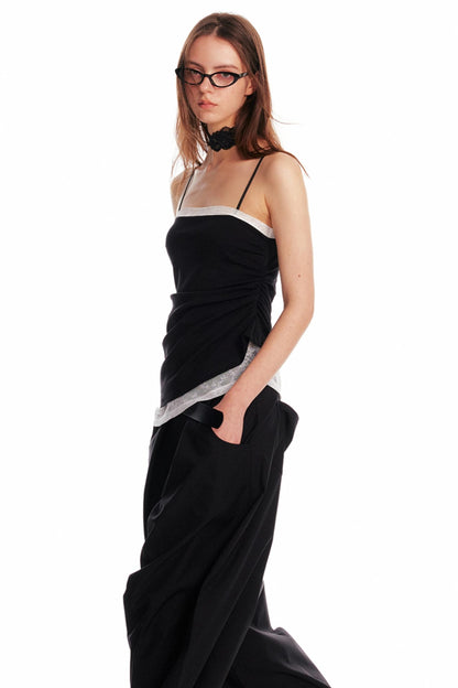 Pleated Lace Camisole