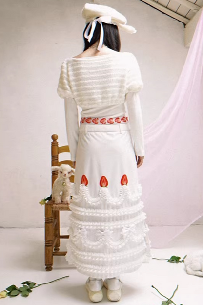 Gestricktes Oberteil mit drapiertem Kragen