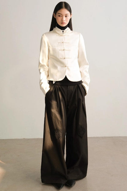 Handmade Crochet Wide-Leg Pants