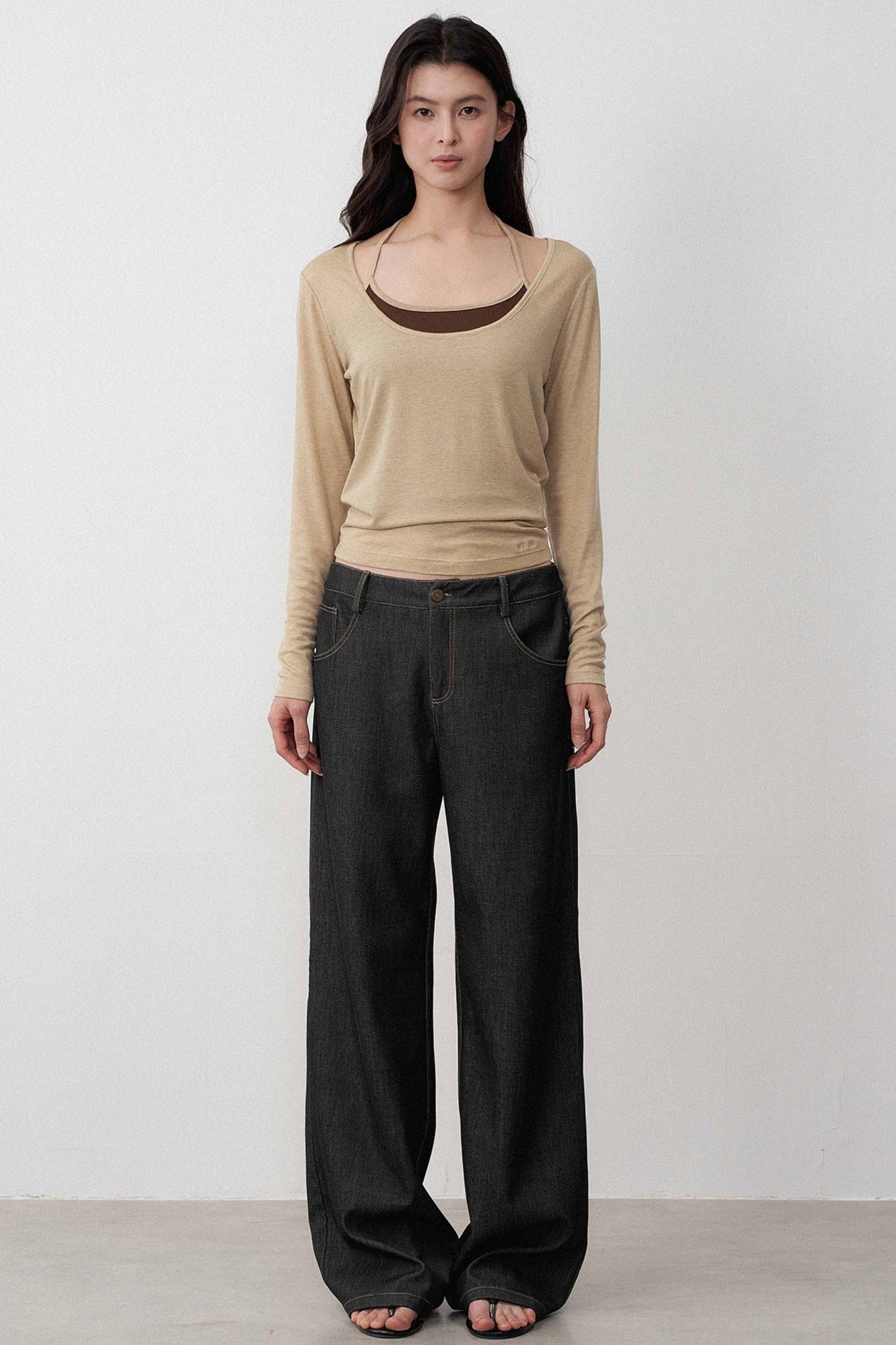 Orchid Merino Wool Halterneck Tops