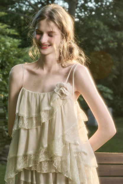 Soft Lace Top With Skirt Set-Up