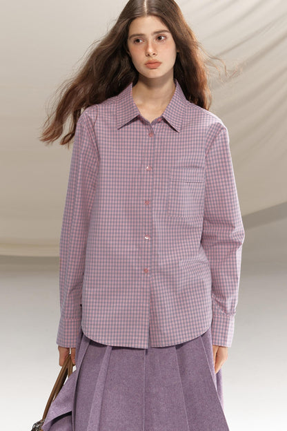 Soft Light Checkered Shirt