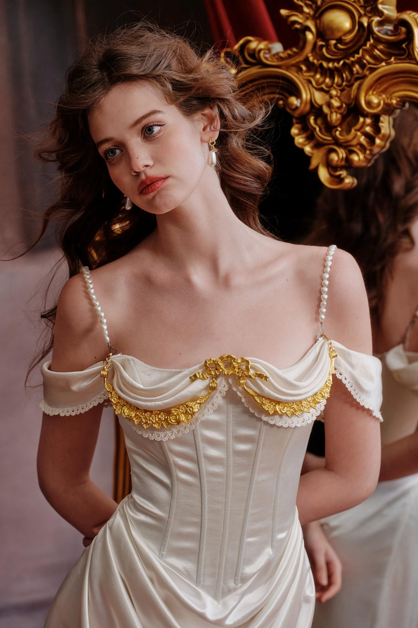 Satin Fishbone Gown Dress Set-Up