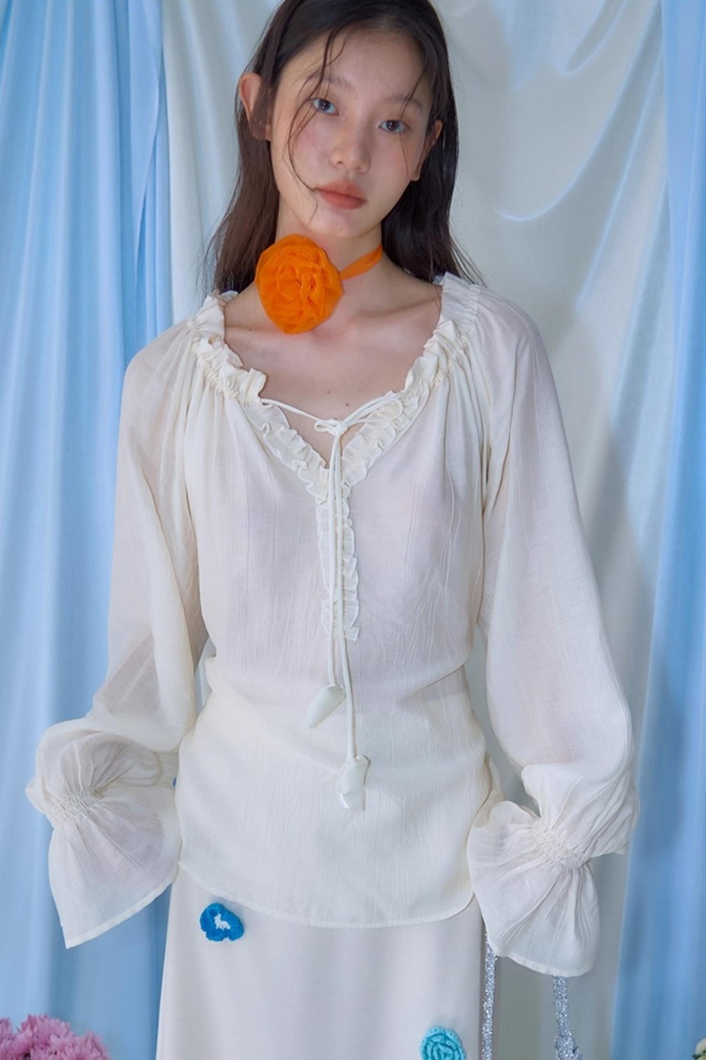 Square Streamer Printed Top