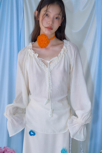 Square Streamer Printed Top