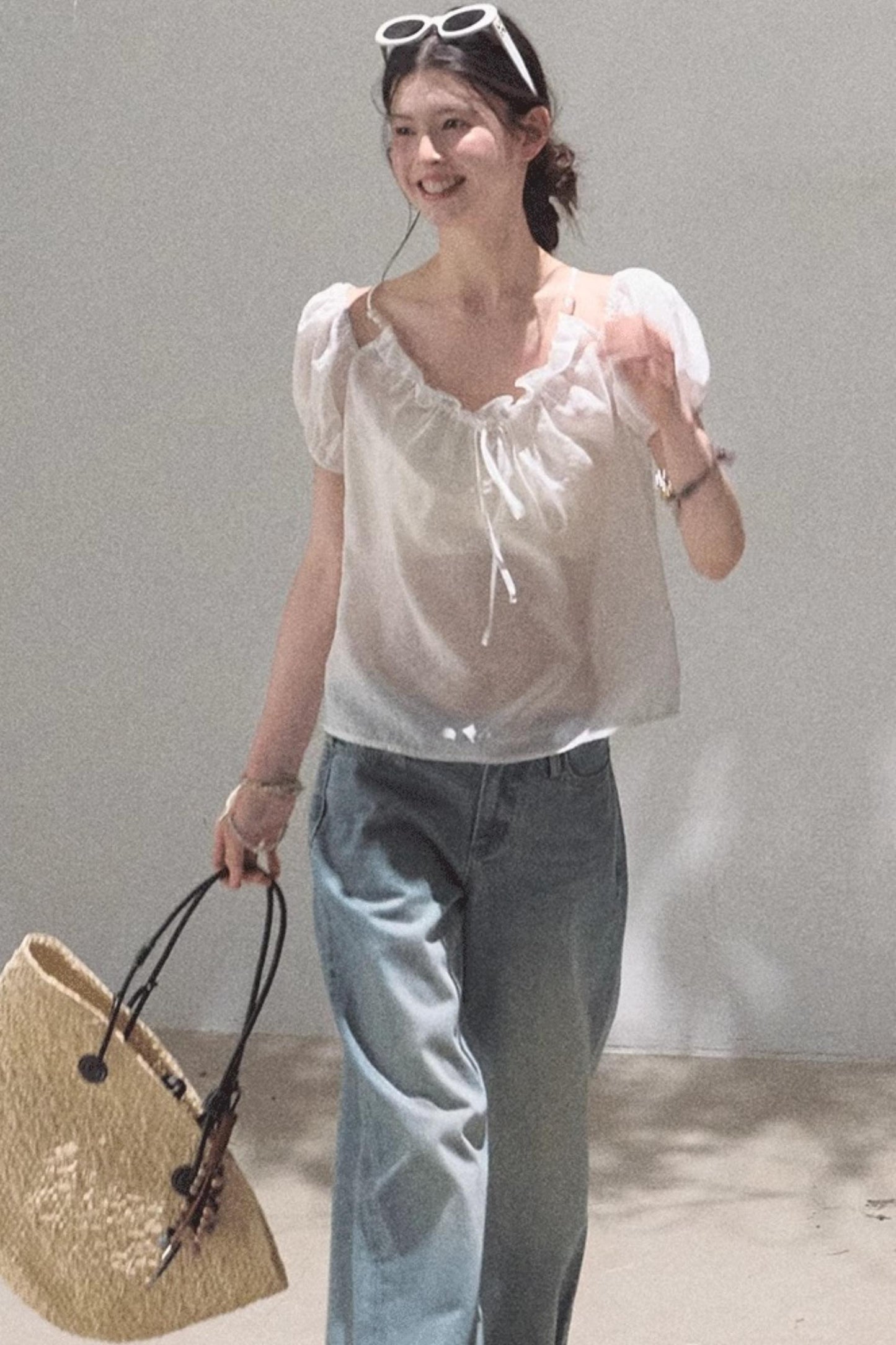 Summer Breeze Bubble Sleeve Top