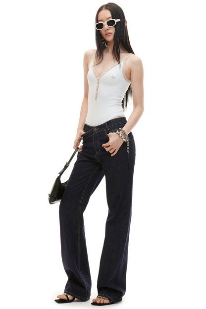 Color-Blocked V-Neck Camisole Top