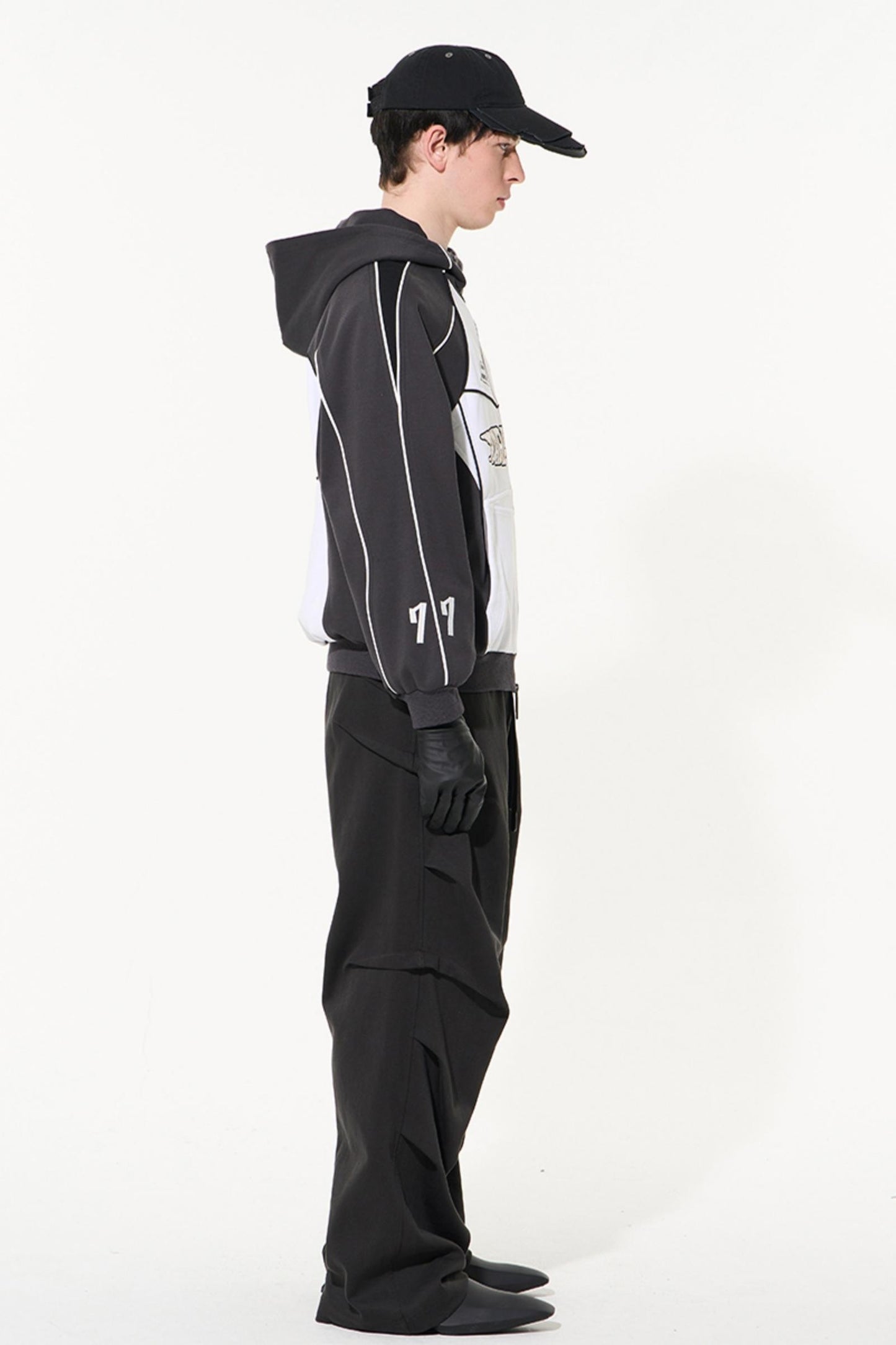 Color Block Biker Hoodie