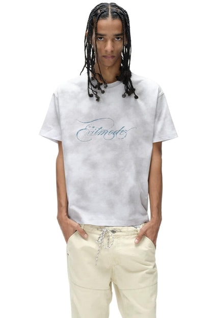 Retro Loose Cotton Spray-Painted T-Shirt
