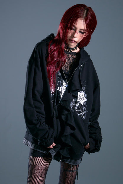 Autumn Hooded Sweatshirt Cardigan